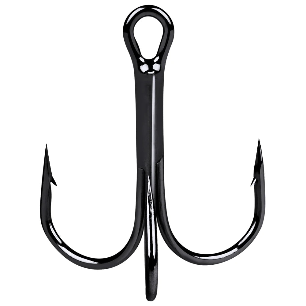 TriStrike™ Triple Barbed Treble Hooks – 20PCS High Carbon Steel Set
