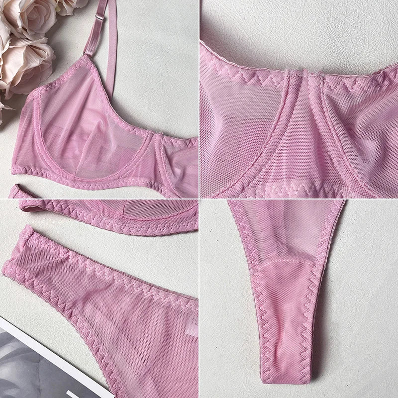 Lustiva™ 2-Piece Sheer Lace Lingerie Set