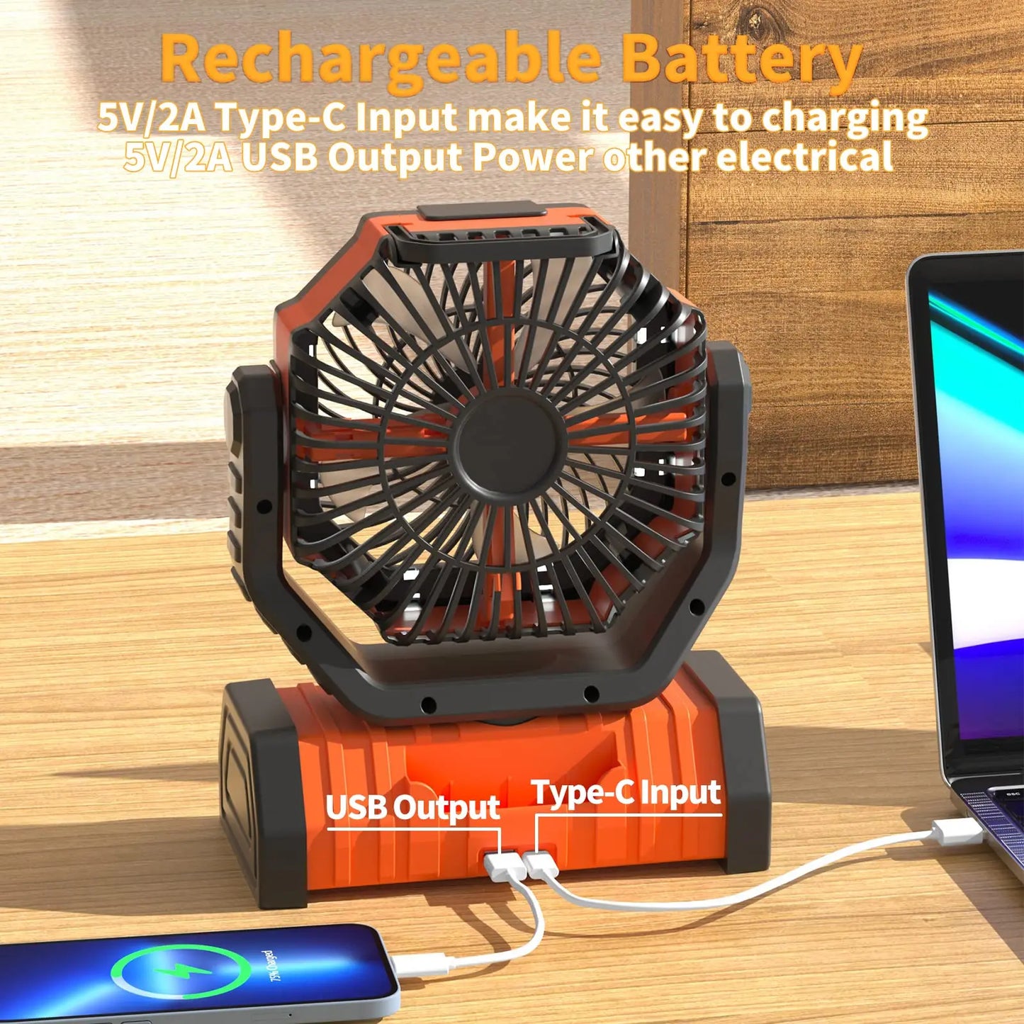 BreezeHook™ 270° Camping Fan & Light