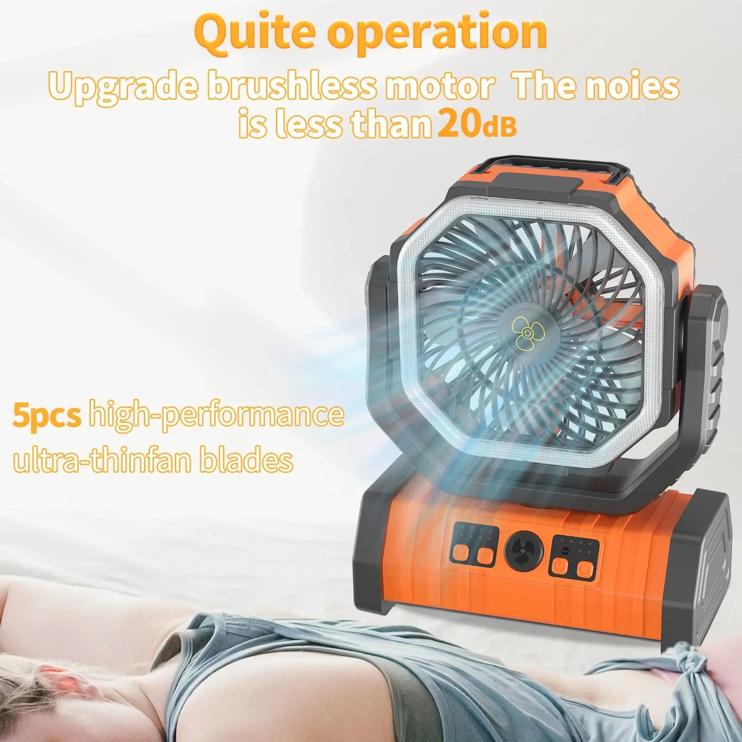 BreezeHook™ 270° Camping Fan & Light