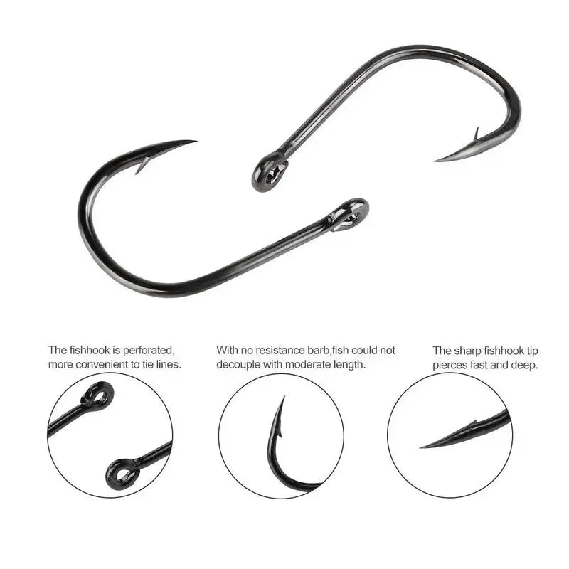 ProCatch™ 400pcs High Carbon Steel Barbed Fishing Hooks