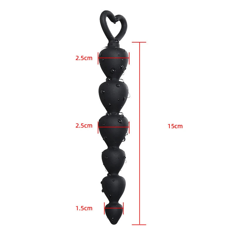 Lunare™ – Silicone Heart Bead Pleasure Chain