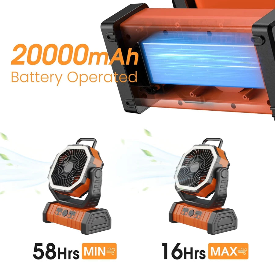 BreezeHook™ 270° Camping Fan & Light