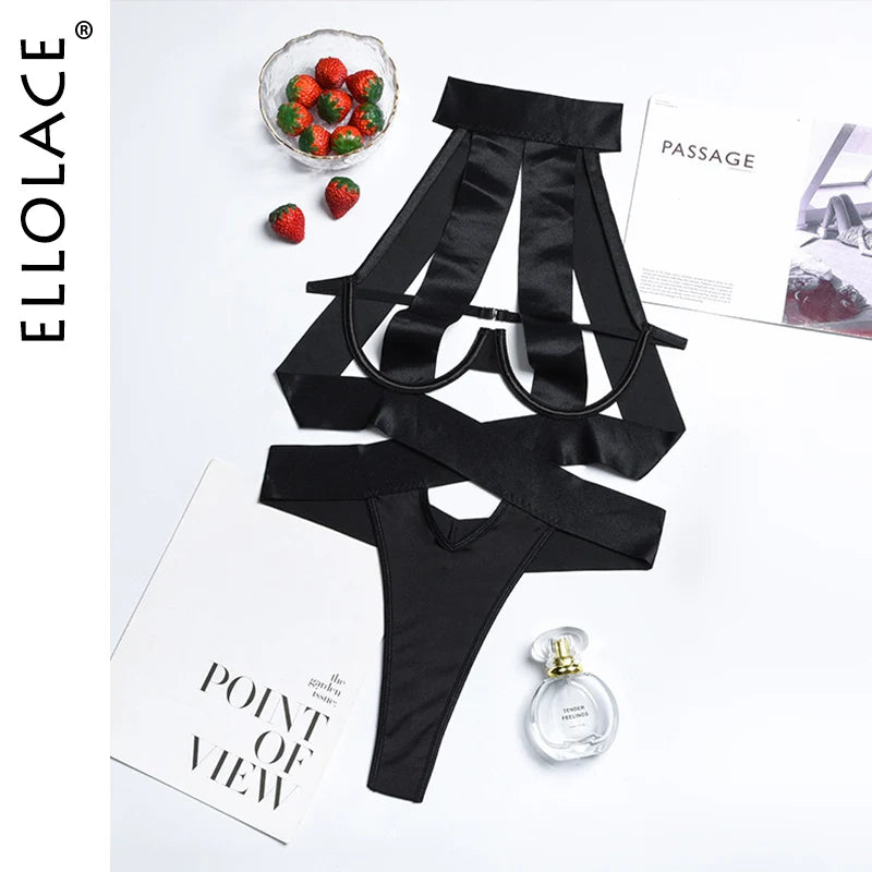 Seductra™ Cross-Bandage Bodysuit