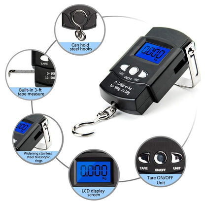 ProCatch Max Digital Fishing Scale – 50kg / 110lb with Tape Measure