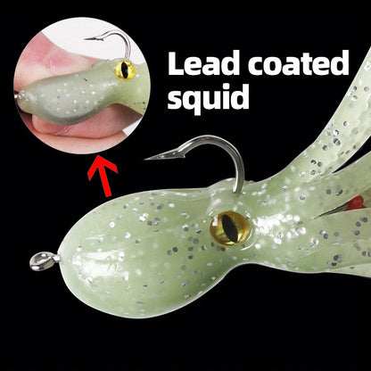 ANFS GlowSquid™ Soft Octopus Jig Lures (1pc/3pcs)