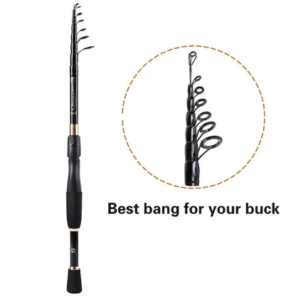 Sougayilang AeroLite™ Telescopic Carbon Fishing Rod (1.8m–2.4m)