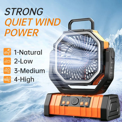 BreezeHook™ 270° Camping Fan & Light