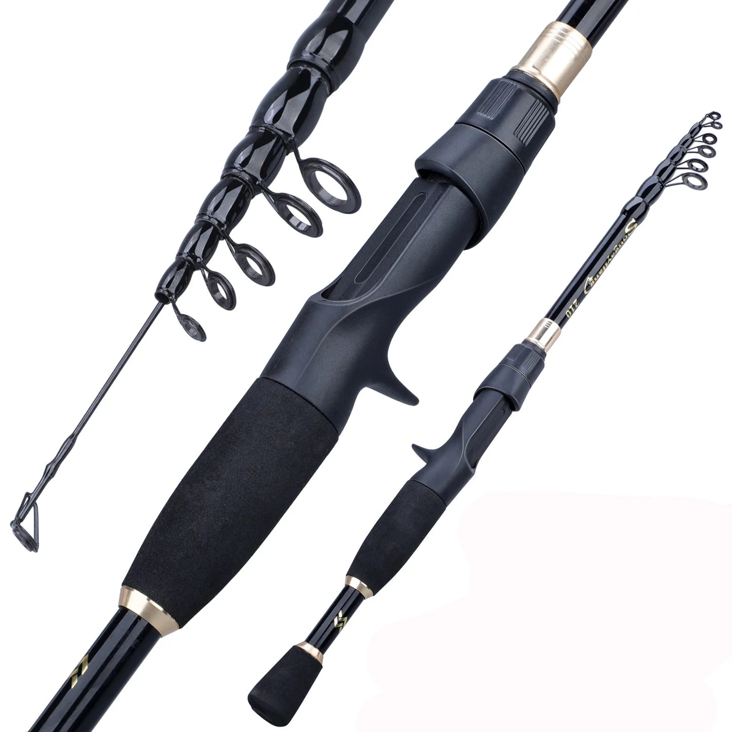 Sougayilang AeroLite™ Telescopic Carbon Fishing Rod (1.8m–2.4m)