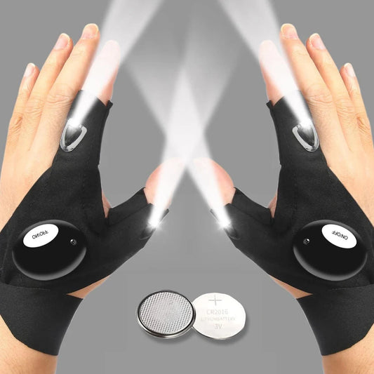 LumiGrip™ LED Half Finger Glove