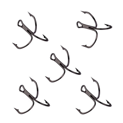 TriStrike™ Triple Barbed Treble Hooks – 20PCS High Carbon Steel Set