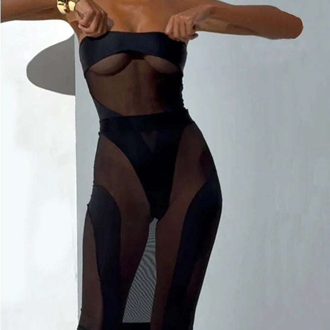 Madona Allure™ Strapless Sheer Midi Set