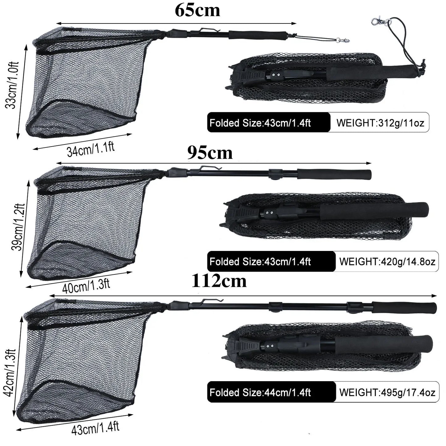 TelescopiCatch™ Folding Fishing Landing Net (65–112cm)