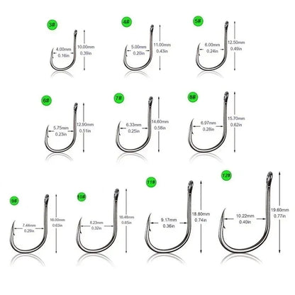 ProCatch™ 400pcs High Carbon Steel Barbed Fishing Hooks