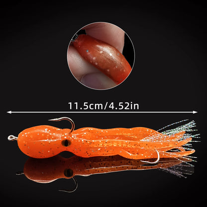 ANFS GlowSquid™ Soft Octopus Jig Lures (1pc/3pcs)