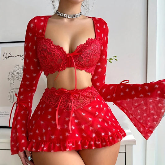 Amora™ Lace Heart Lingerie Set