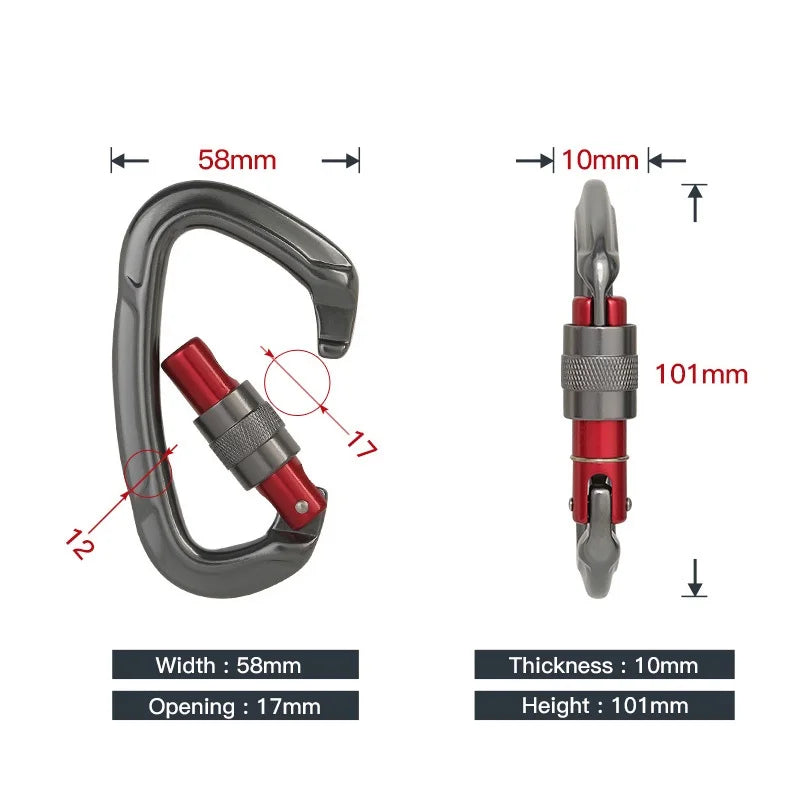 ForgePro 25kN Screwgate Carabiner