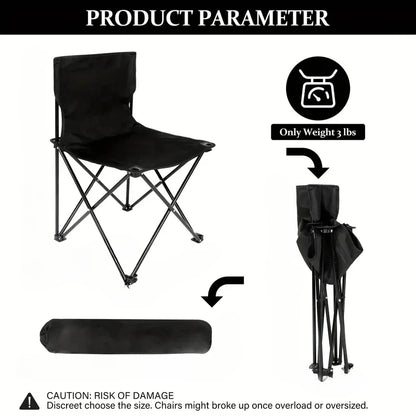 Compact Foldable Outdoor Camping Chair with Side Pocket