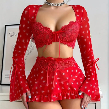 Amora™ Lace Heart Lingerie Set