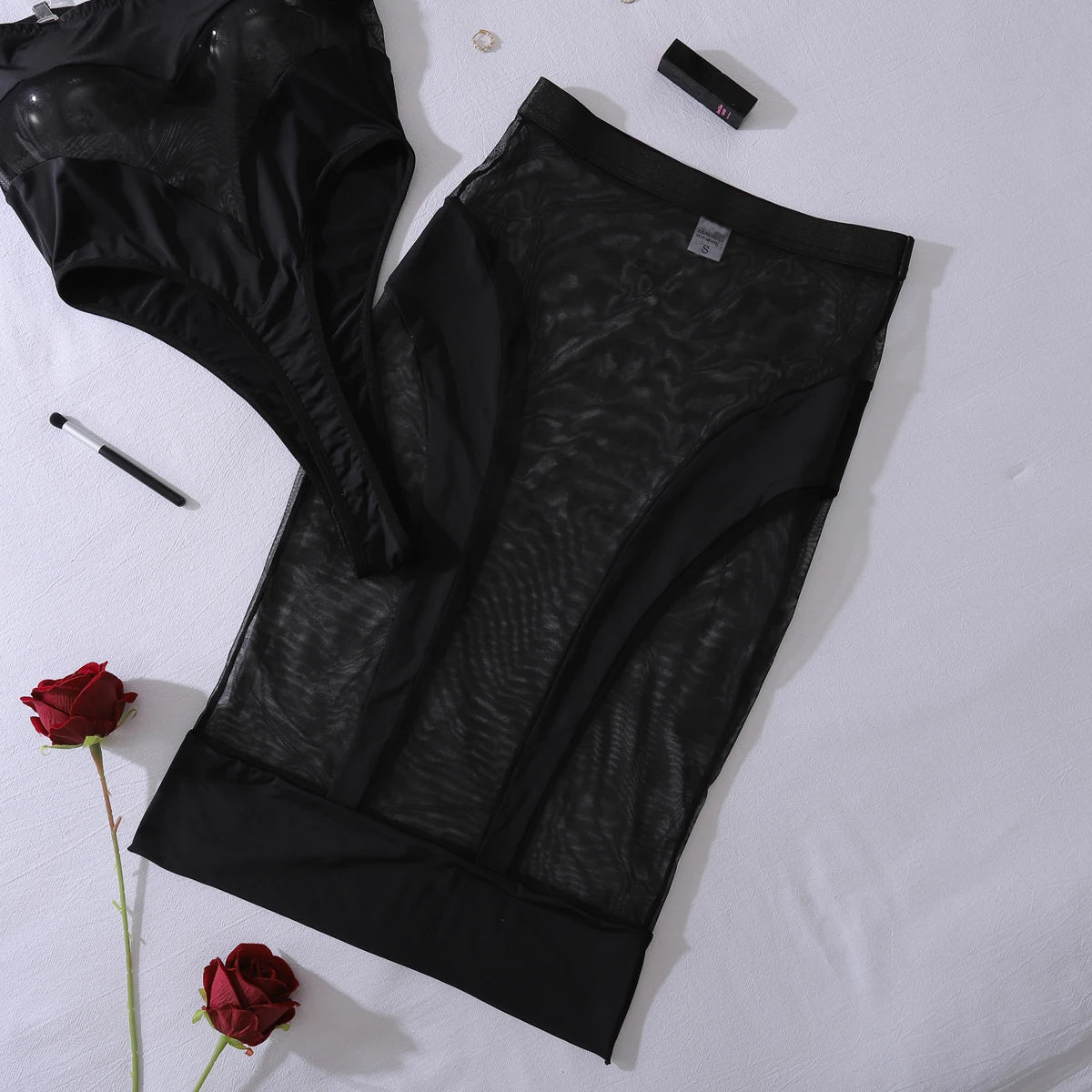 Madona Allure™ Strapless Sheer Midi Set