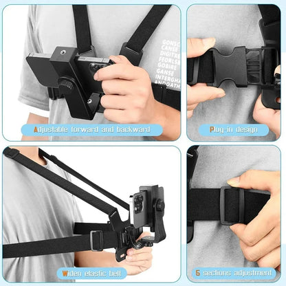 ChestGrip™ Pro - Adjustable Chest Mount Phone & Action Cam Holder