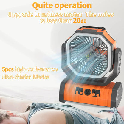 BreezeHook™ 270° Camping Fan & Light
