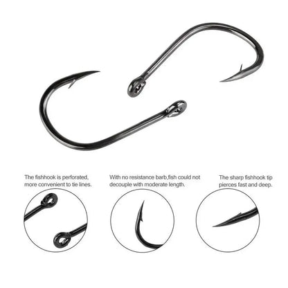 ProCatch™ 400pcs High Carbon Steel Barbed Fishing Hooks