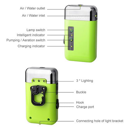 AquaPulse™ 3-in-1 Smart Fishing Oxygen Pump