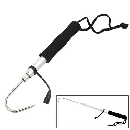 HookMaster™ Compact Telescopic Gaff – Stainless Steel Spear Hook