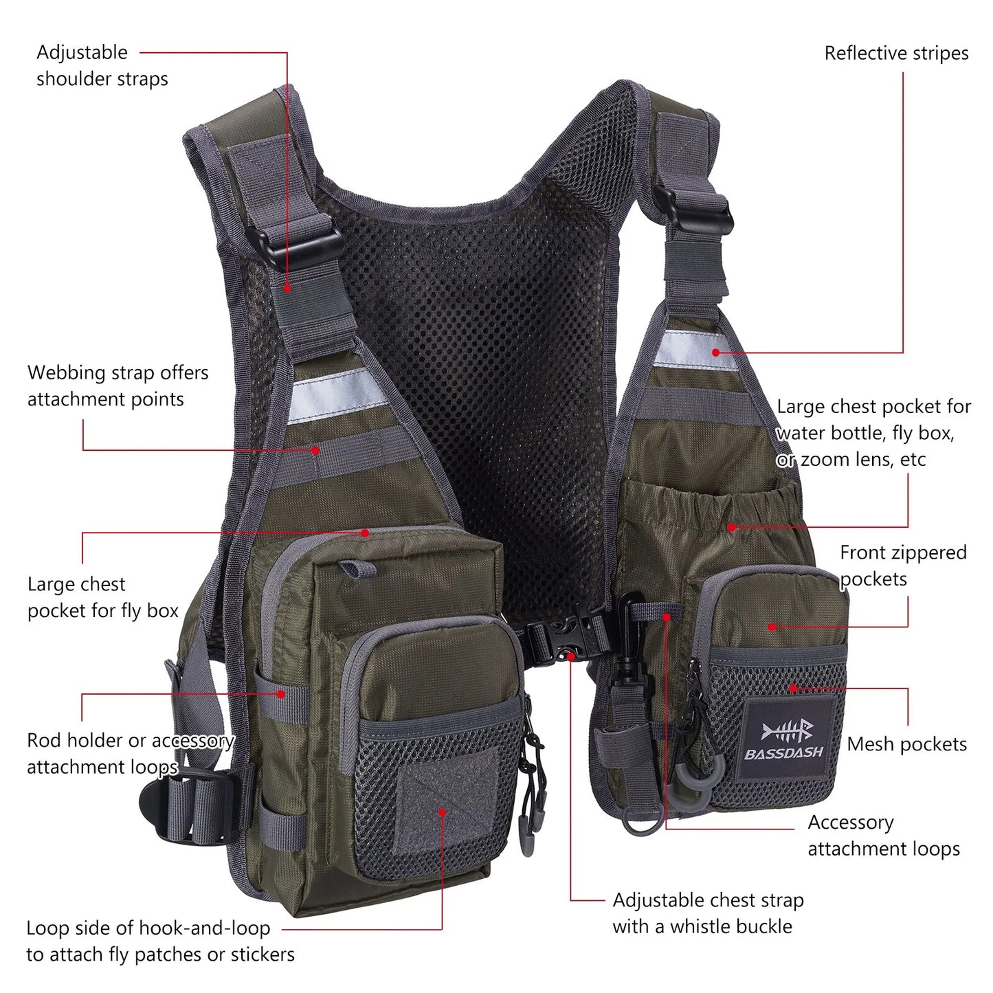 AeroVest™ FV08 Lightweight Fly Fishing Chest Pack