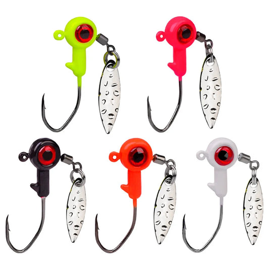 ProBite™ Micro Jig Crank Hook Set – 1.4g, 1.6g, 3g Soft Lure Jig Heads