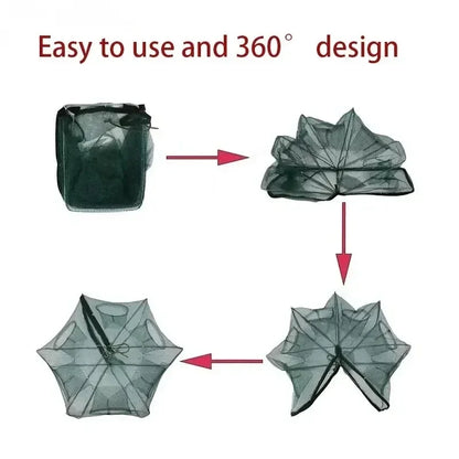 AquaTrap AutoFold™ 6-Hole Fishing Net Cage