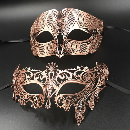 Royal Couple™ Venetian Masquerade Mask Set